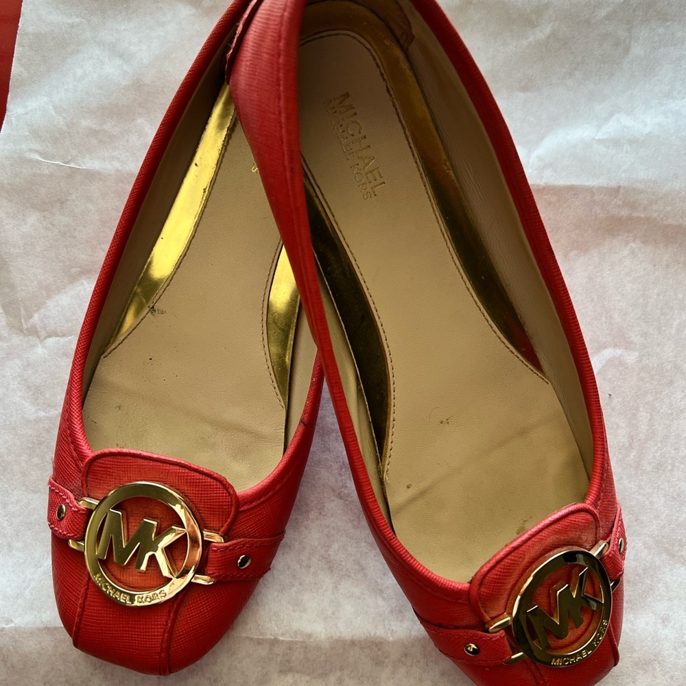 Michael Kors Orange Ballet Flats